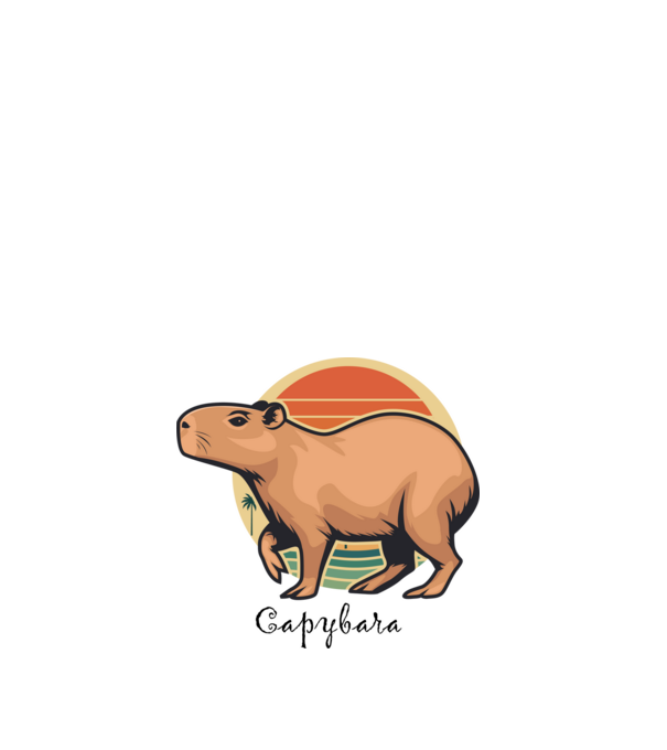 Capybara minta fehér pólón