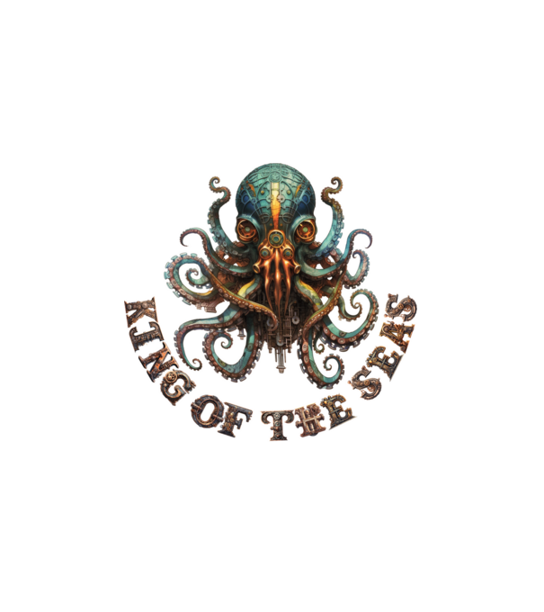 Steampunk Polip minta fehér pólón