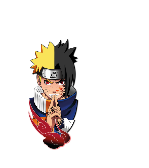 Naruto | Sasuke minta fehér pólón