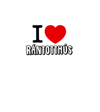 I love rántotthús minta fehér pólón