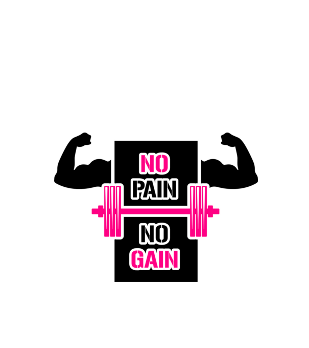 No pain No Gain 2. Verzió minta fehér pólón