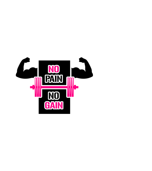 No pain No Gain 2. Verzió minta fekete pólón