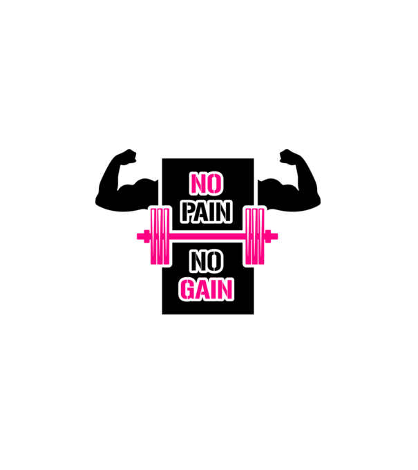 No pain No Gain 2. Verzió minta fehér pólón