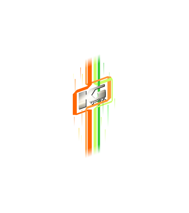 KG works neon minta fehér pólón