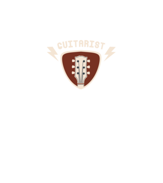 Gitáros minta fekete pólón