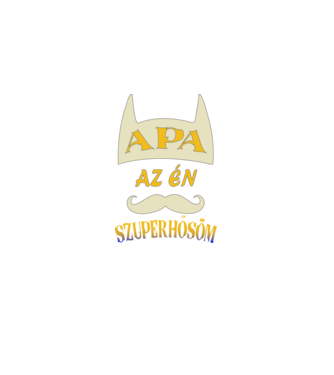Apa a szuperhősőm minta fekete pólón