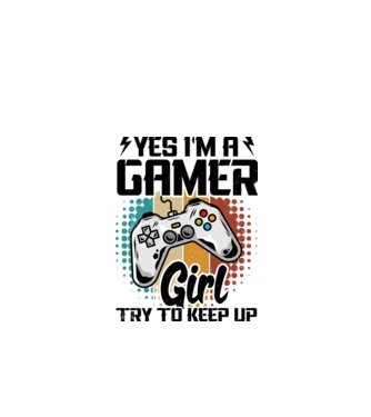 Gamer Girl minta fehér pólón