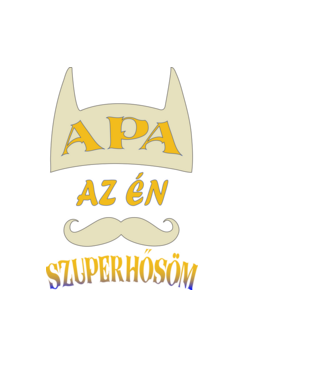 Apa a szuperhősőm minta fekete pólón