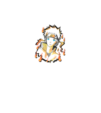 Naruto minta fehér pólón