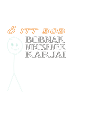BOB minta fekete pólón