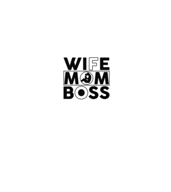 Wife Mom Boss minta fehér pólón