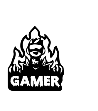 Gamer minta világoskék pólón