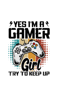Gamer Girl minta fehér pólón