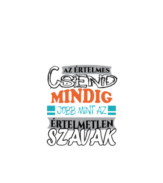 Az értelmes csend jobb minta fekete pólón
