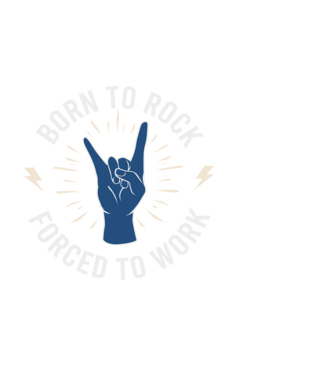 Born to Rock minta fekete pólón