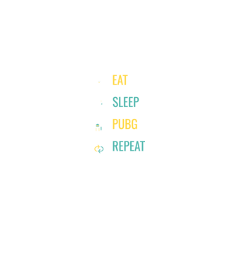 Eat Sleep PUBG Repeat minta fekete pólón