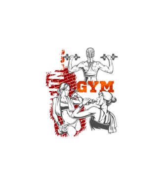 Fitness minta fehér pólón