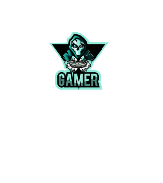 Gamer minta fekete pólón