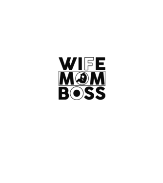 Wife Mom Boss minta fehér/piros pólón