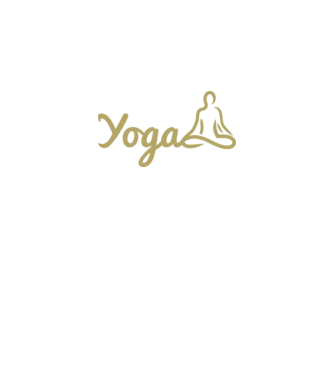 Yoga minta fehér pólón