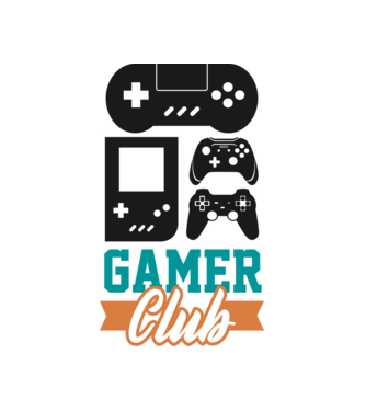 Gamer club minta fehér pólón
