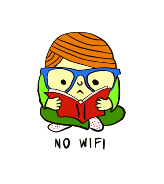 No Wifi minta fehér pólón