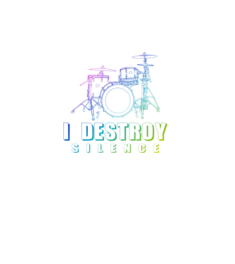 Destroy silence minta türkiz pólón