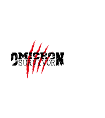 Omicron Survivor minta fehér pólón