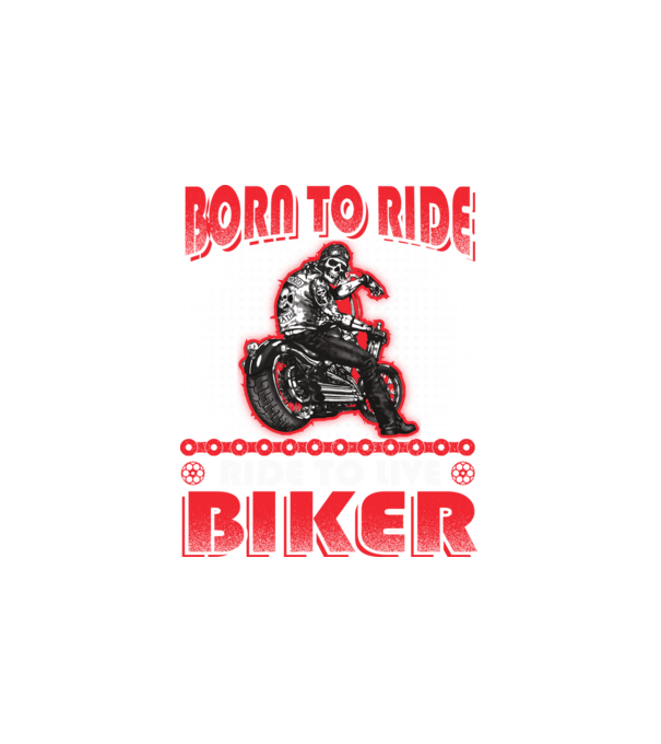 Biker minta fehér pólón