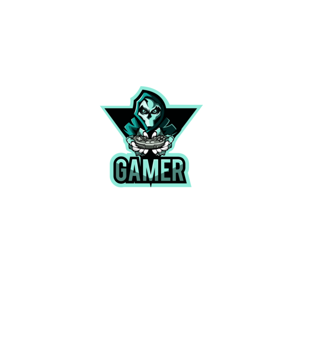 Gamer minta fekete pólón