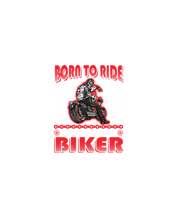Biker minta fekete pólón