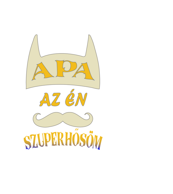 Apa a szuperhősőm minta fekete pólón