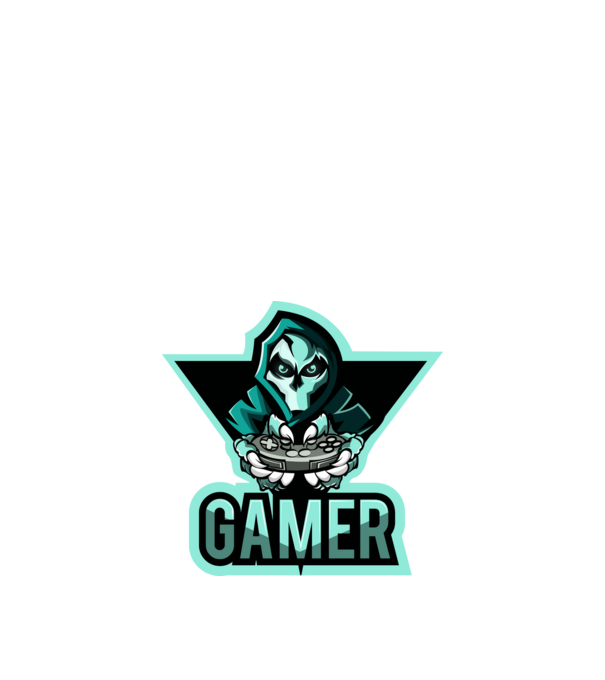 Gamer minta fekete pólón