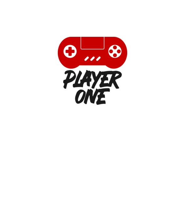 Player one minta fehér pólón