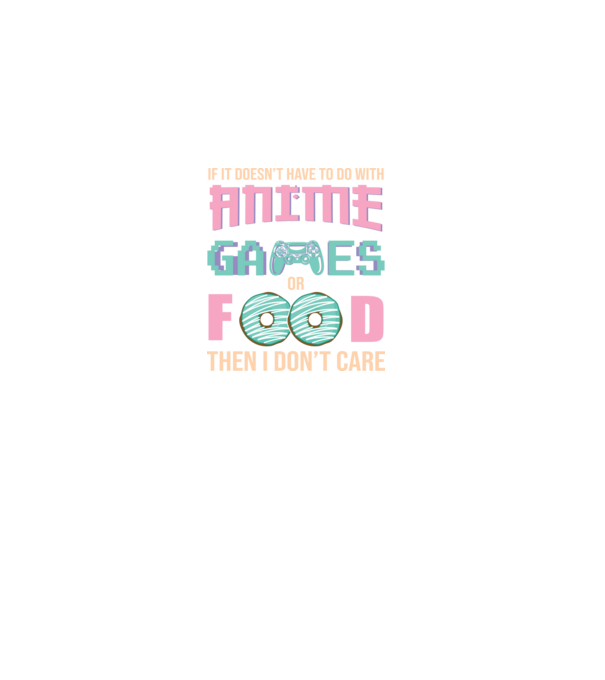 Anime Games Food minta fekete pólón