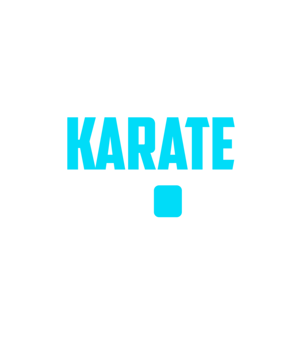 Karate minta fehér pólón