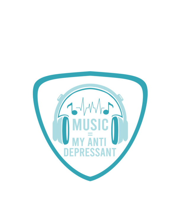 Music My Anti Depressant minta fekete pólón