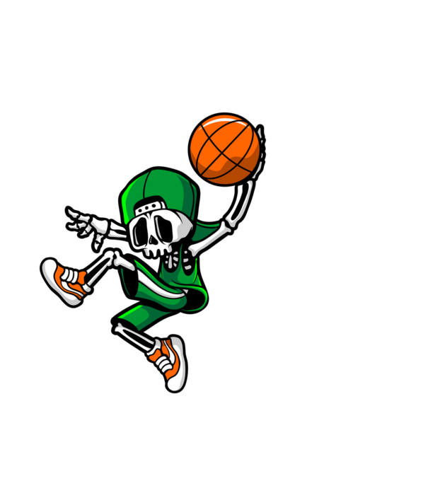 BasketBone minta fehér pólón