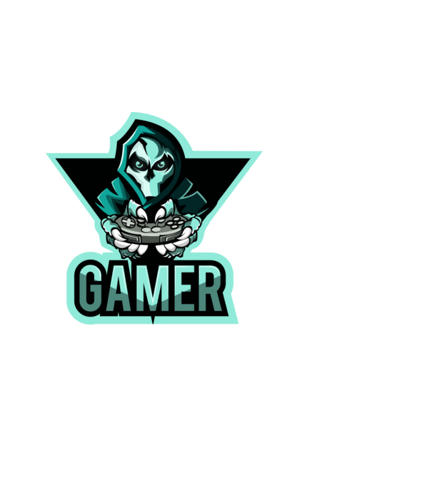 Gamer minta fehér pólón