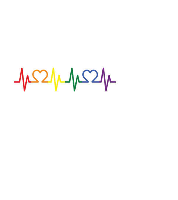 LGBT Ekg minta fekete pólón