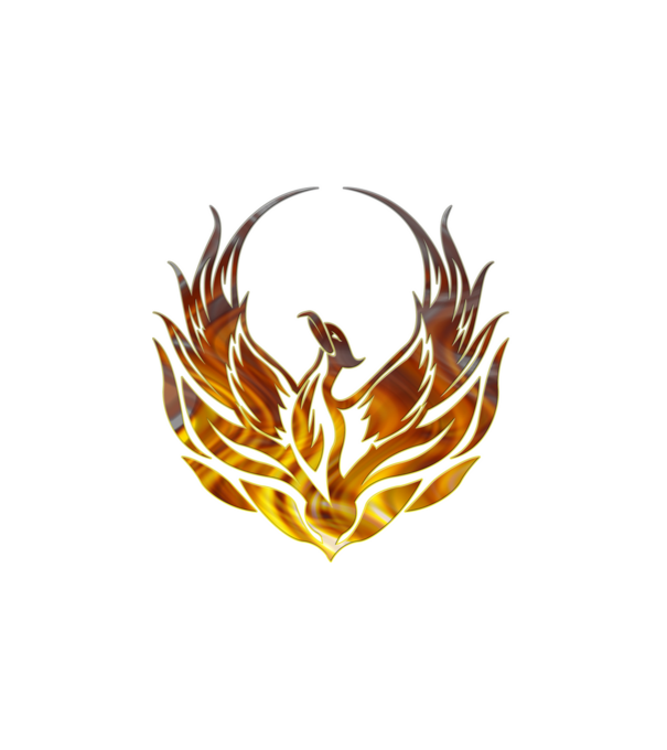 Phoenix minta fehér pólón