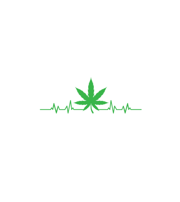 Marijuana Ekg minta fekete pólón