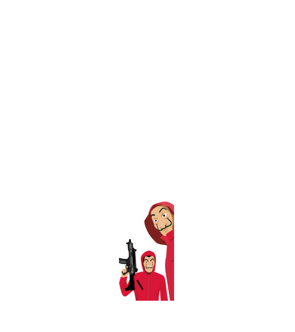 Casa de papel minta fehér pólón