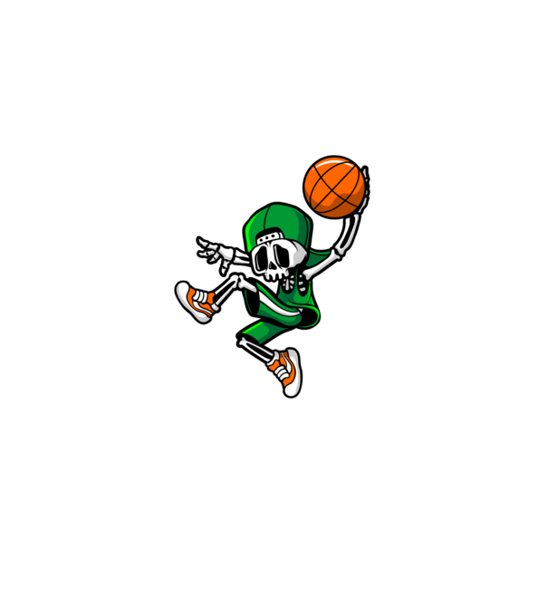 BasketBone minta fekete pólón