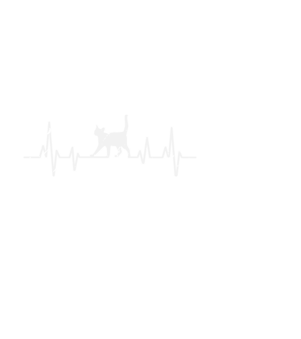Macska Ekg minta fekete pólón