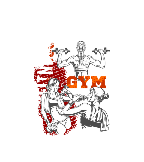 Fitness minta fehér pólón