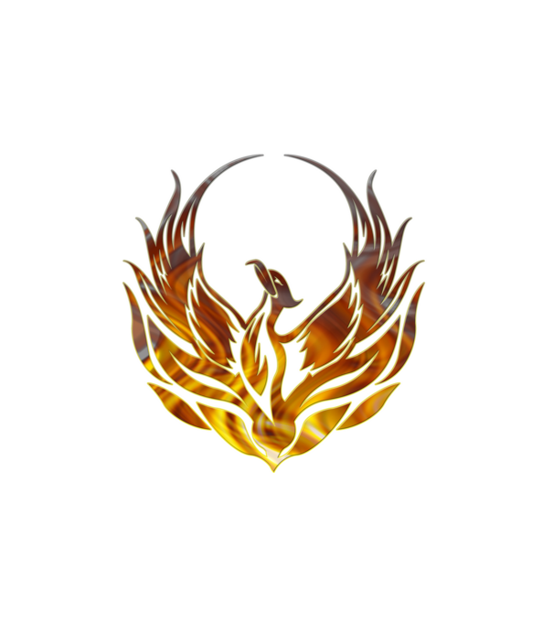 Phoenix minta fehér pólón