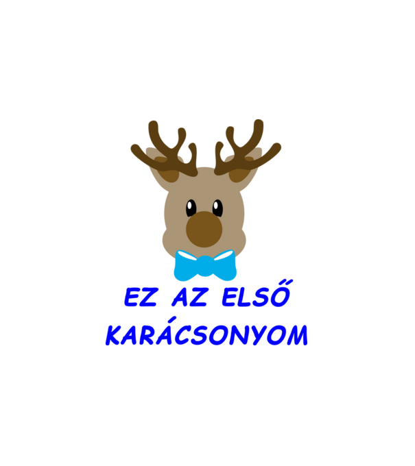 Első karácsonyom fiú minta fehér pólón