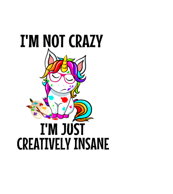 Aint crazy unicorn minta világoskék pólón