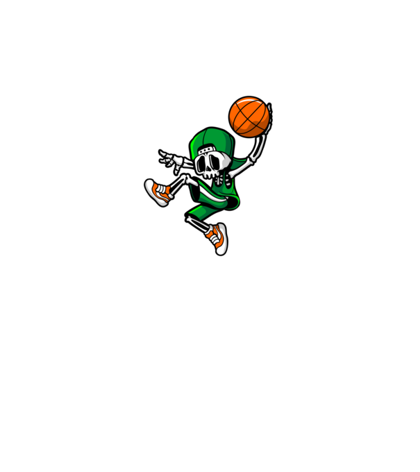 BasketBone minta fekete pólón